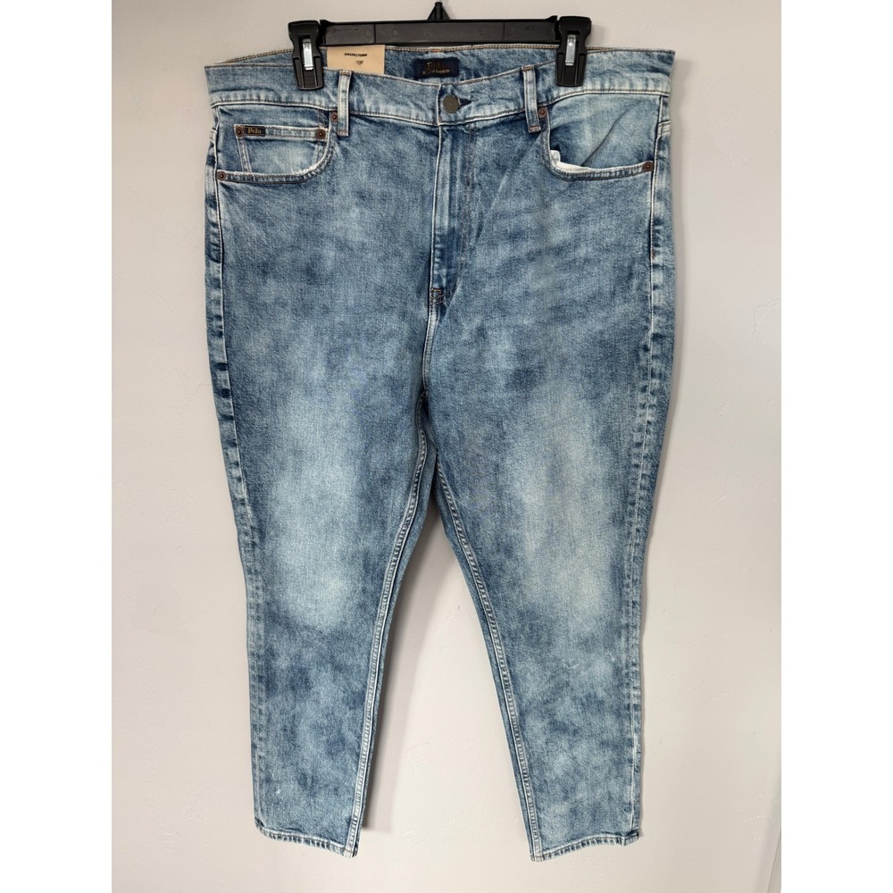 Polo Ralph Lauren Tompkins High Rise Skinny Ankle Jeans Acid Wash Blue Size 33